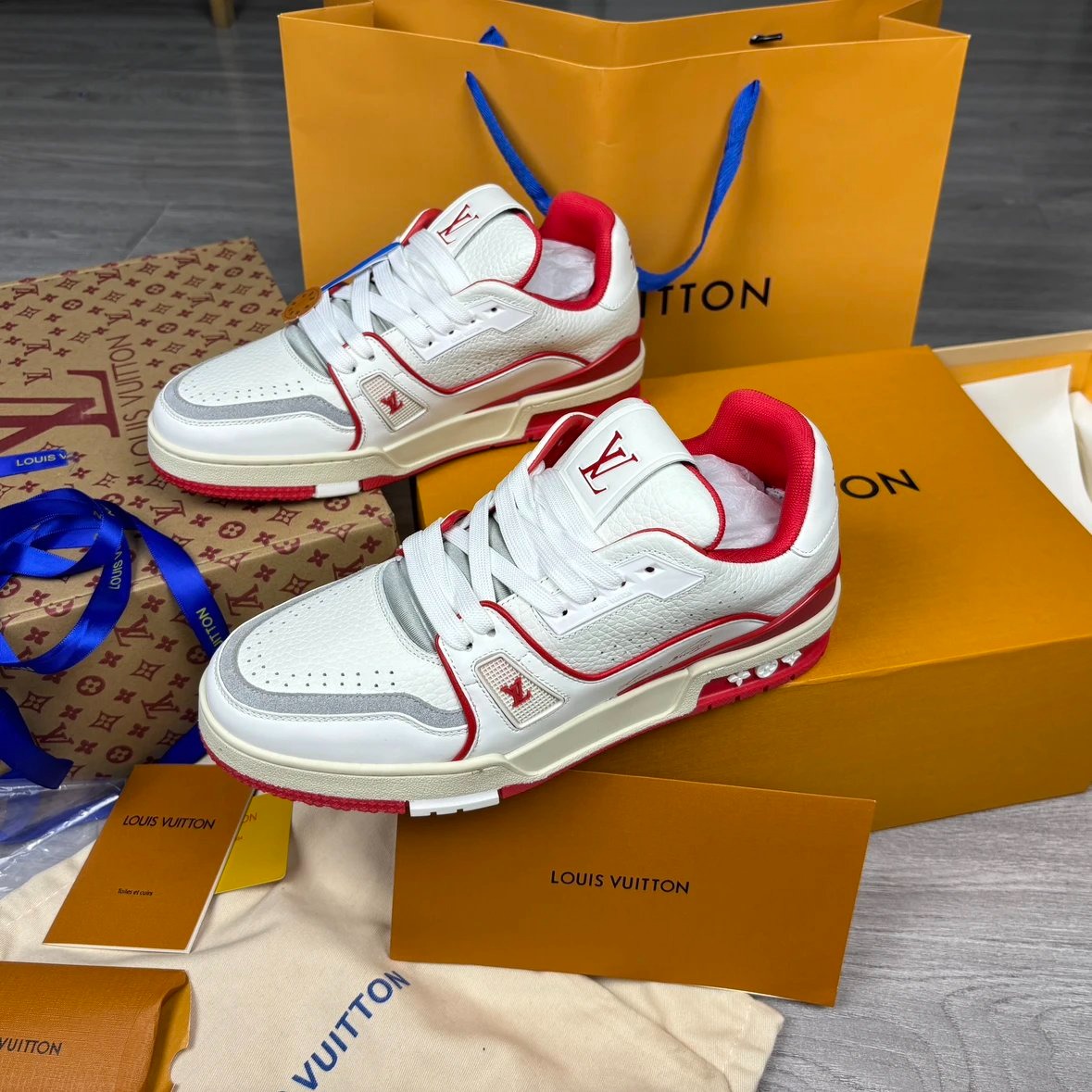 Louis Vuitton Trainer Red Cement